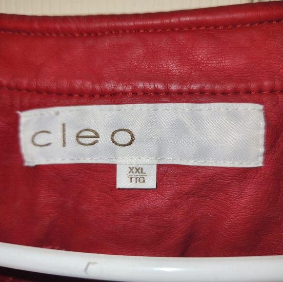 CLEO, Red Leather jacket new with tags. - Picture 2 of 5